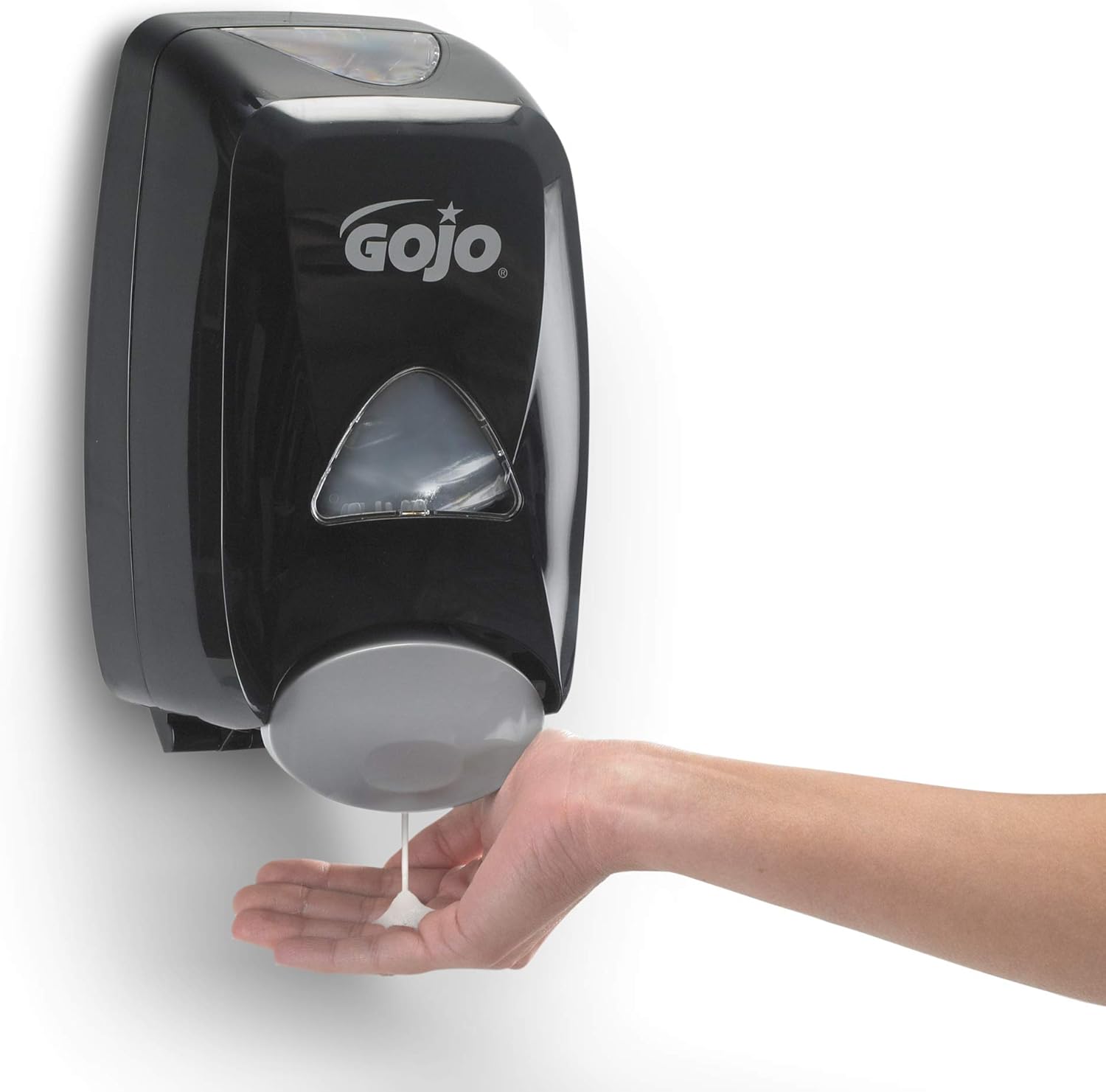 GOJO FMX-12 Push-Style Foam Soap Dispenser, Black, for 1250 mL FMX-12 Foam Soap Refills (Pack of 1) - 5155-06 - Image 2