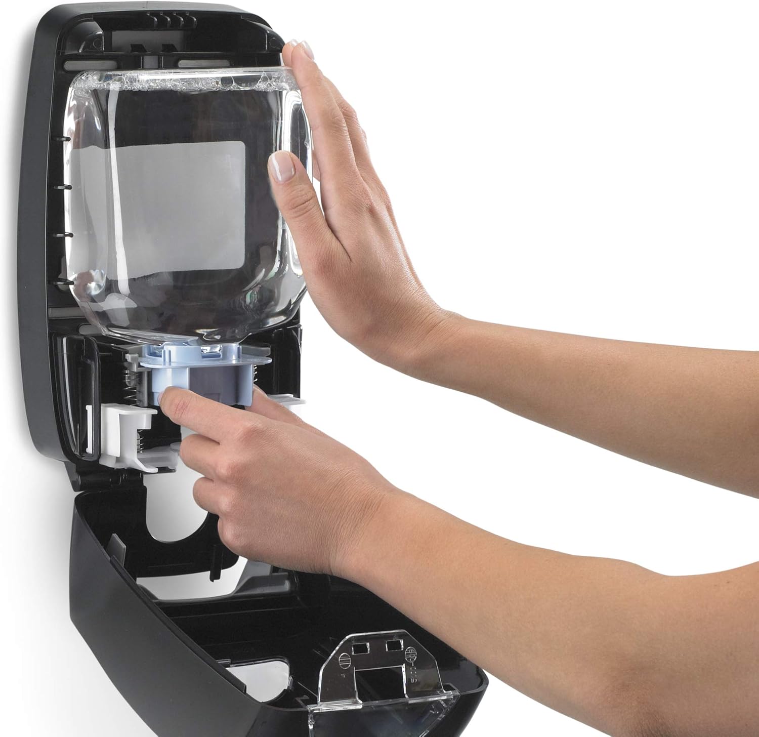 GOJO FMX-12 Push-Style Foam Soap Dispenser, Black, for 1250 mL FMX-12 Foam Soap Refills (Pack of 1) - 5155-06 - Image 4